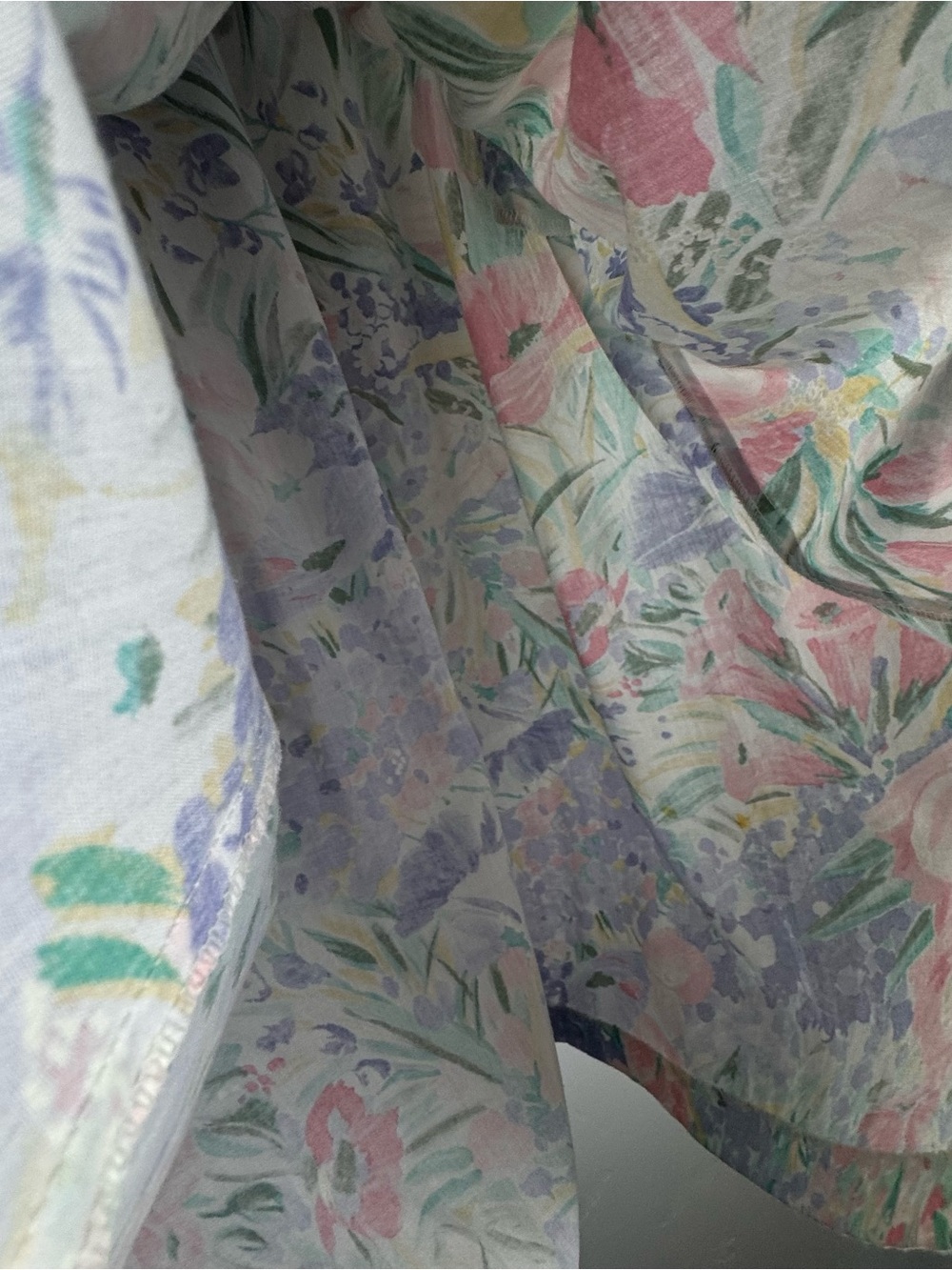 Alfred Dunner Vintage 90s Pastel Floral Watercolor Midi Skirt Cottagecore Sz 16 - Picture 5 of 9
